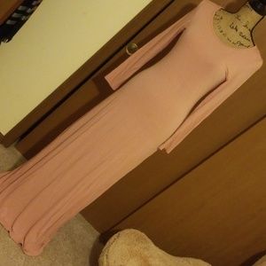 Long sleeve coral dress